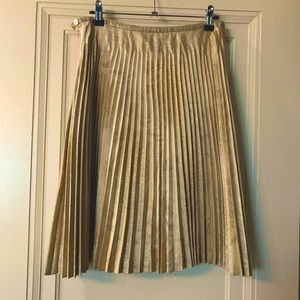 Trina Turk Gold Pleated Shaye skirt